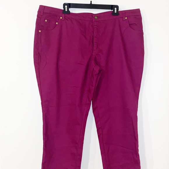 women Within Denim - Women Within Maroon Jeans Size 22WP